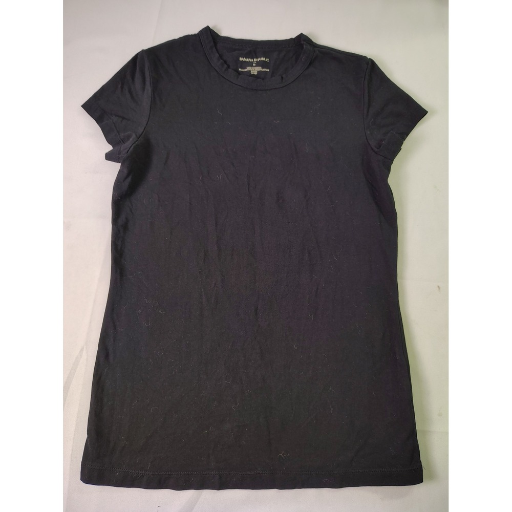 Banana Republic Womens Fitted Stretch Layering Essential Short Sleeve Crewneck M